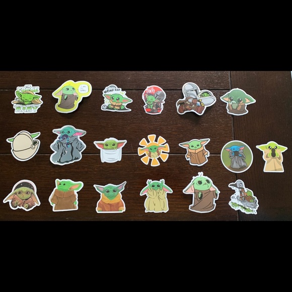 9 Baby Yoda Stickers - Picture 2 of 2